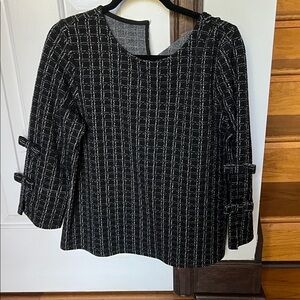 Karl Lagerfeld Black and White Checkered Blouse